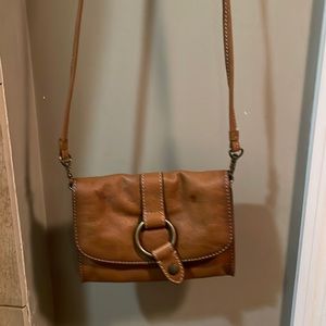 Frye small brown crossbody purse